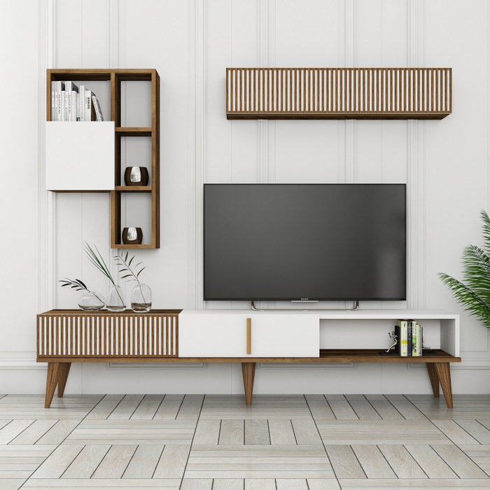 Hanah Home Milan TV - Nogal y Blanco Hanah Home Milan TV - Nogal y Blanco